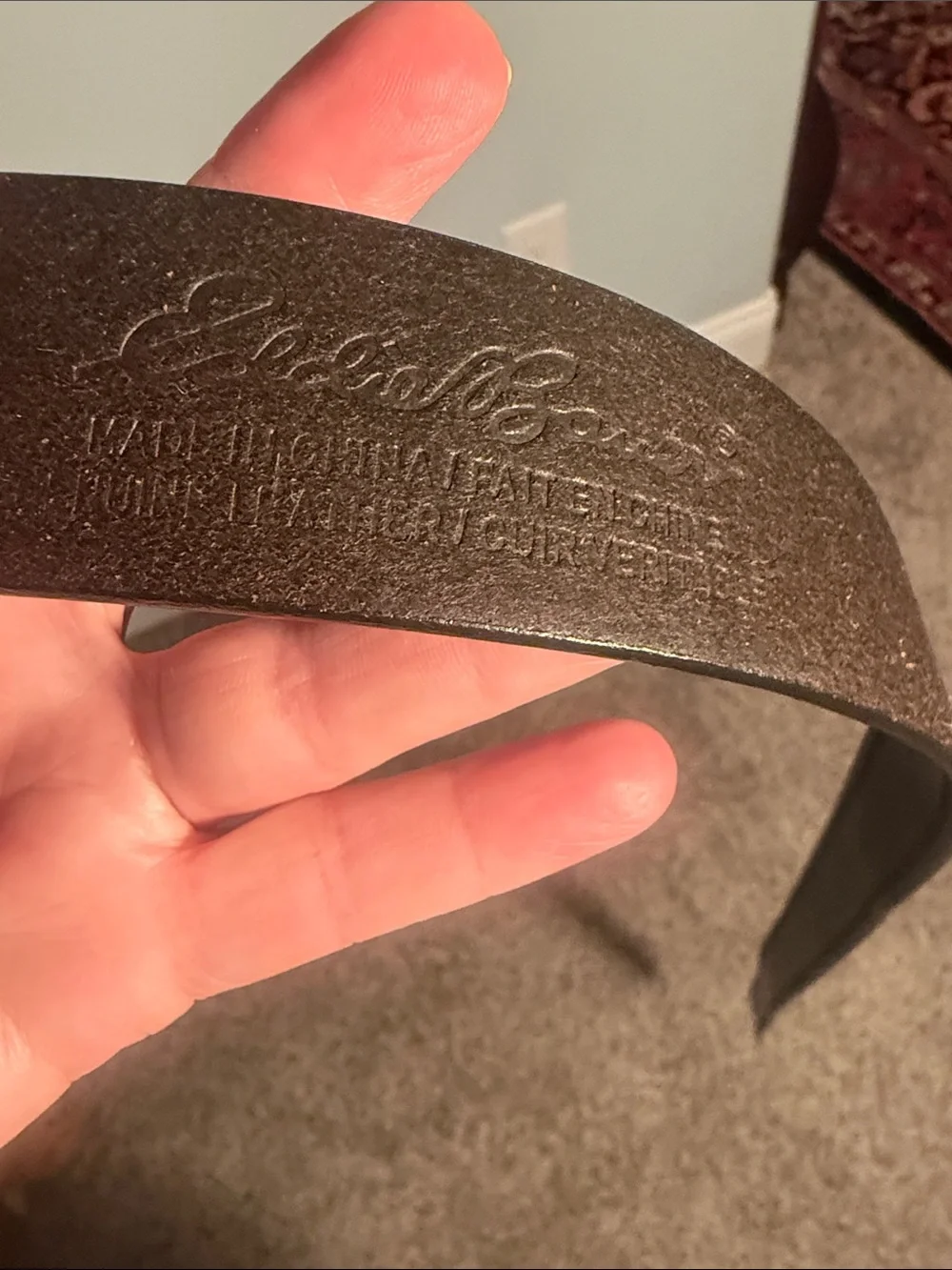 Dark Brown Leather Belt